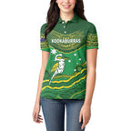 Custom Australia Kookaburras Women Polo Shirt Indigenous Art