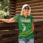Custom Australia Kookaburras Women Polo Shirt Indigenous Art