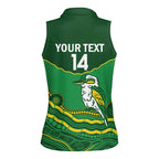 Custom Australia Kookaburras Women Sleeveless Polo Shirt Indigenous Art