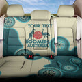 Custom Australia Boomers Back Car Seat Cover Aboriginal With Marble Pattern - Cyan