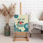 Custom Australia Boomers Canvas Wall Art Aboriginal With Marble Pattern - Cyan