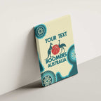 Custom Australia Boomers Canvas Wall Art Aboriginal With Marble Pattern - Cyan