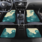 Custom Australia Boomers Car Mats Aboriginal With Marble Pattern - Cyan