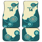 Custom Australia Boomers Car Mats Aboriginal With Marble Pattern - Cyan