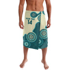Custom Australia Boomers Lavalava Aboriginal With Marble Pattern - Cyan