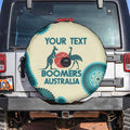 Custom Australia Boomers Spare Tire Cover Aboriginal With Marble Pattern - Cyan
