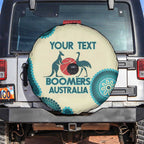 Custom Australia Boomers Spare Tire Cover Aboriginal With Marble Pattern - Cyan