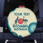 Custom Australia Boomers Spare Tire Cover Aboriginal With Marble Pattern - Cyan