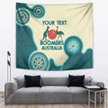 Custom Australia Boomers Tapestry Aboriginal With Marble Pattern - Cyan