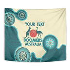Custom Australia Boomers Tapestry Aboriginal With Marble Pattern - Cyan
