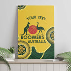 Custom Australia Boomers Canvas Wall Art Aboriginal With Marble Pattern - Yellow