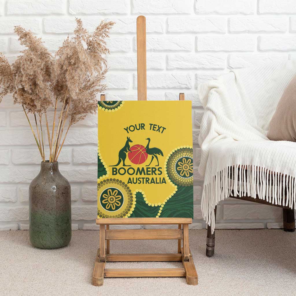 Custom Australia Boomers Canvas Wall Art Aboriginal With Marble Pattern - Yellow
