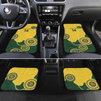 Custom Australia Boomers Car Mats Aboriginal With Marble Pattern - Yellow