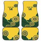 Custom Australia Boomers Car Mats Aboriginal With Marble Pattern - Yellow