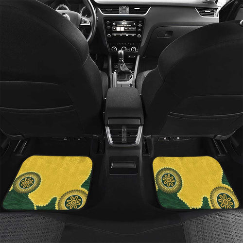 Custom Australia Boomers Car Mats Aboriginal With Marble Pattern - Yellow