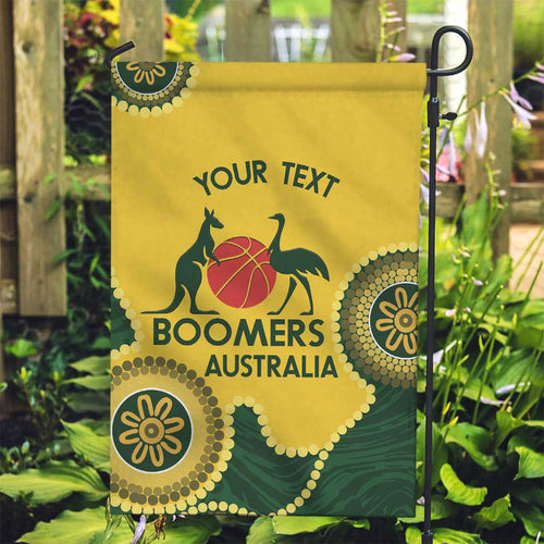 Custom Australia Boomers Garden Flag Aboriginal With Marble Pattern - Yellow
