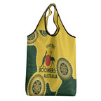 Custom Australia Boomers Grocery Bag Aboriginal With Marble Pattern - Yellow