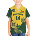 Custom Australia Boomers Kid Hawaiian Shirt Aboriginal With Marble Pattern - Yellow
