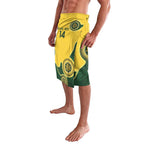 Custom Australia Boomers Lavalava Aboriginal With Marble Pattern - Yellow