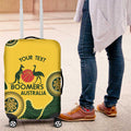 Custom Australia Boomers Luggage Cover Aboriginal With Marble Pattern - Yellow