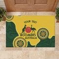 Custom Australia Boomers Rubber Doormat Aboriginal With Marble Pattern - Yellow