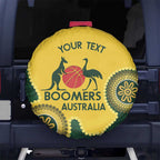 Custom Australia Boomers Spare Tire Cover Aboriginal With Marble Pattern - Yellow