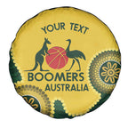 Custom Australia Boomers Spare Tire Cover Aboriginal With Marble Pattern - Yellow