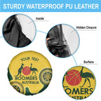 Custom Australia Boomers Spare Tire Cover Aboriginal With Marble Pattern - Yellow