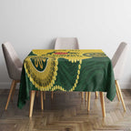 Custom Australia Boomers Tablecloth Aboriginal With Marble Pattern - Yellow