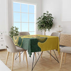 Custom Australia Boomers Tablecloth Aboriginal With Marble Pattern - Yellow