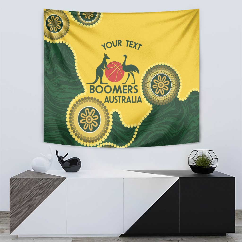 Custom Australia Boomers Tapestry Aboriginal With Marble Pattern - Yellow