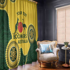 Custom Australia Boomers Window Curtain Aboriginal With Marble Pattern - Yellow