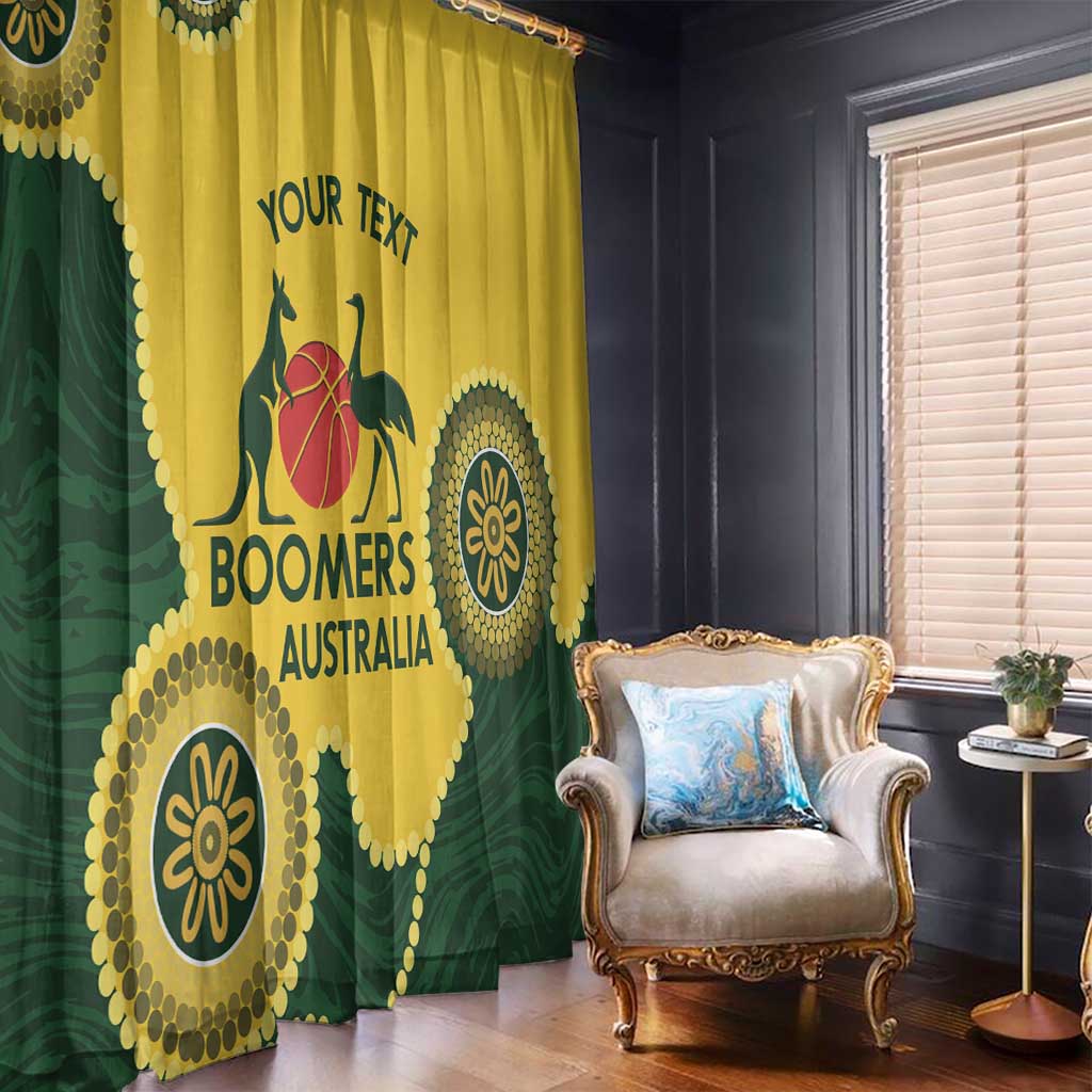 Custom Australia Boomers Window Curtain Aboriginal With Marble Pattern - Yellow