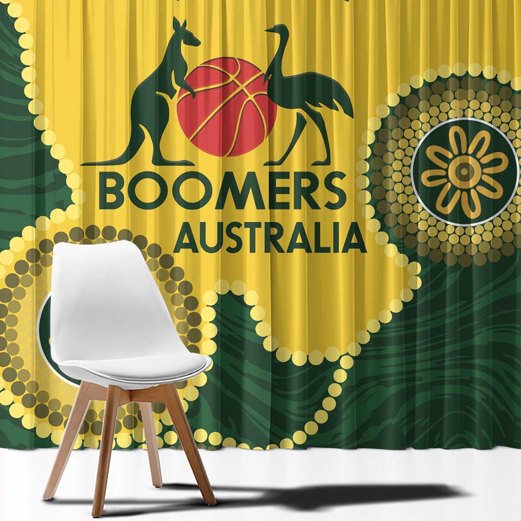 Custom Australia Boomers Window Curtain Aboriginal With Marble Pattern - Yellow