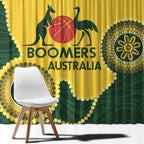 Custom Australia Boomers Window Curtain Aboriginal With Marble Pattern - Yellow