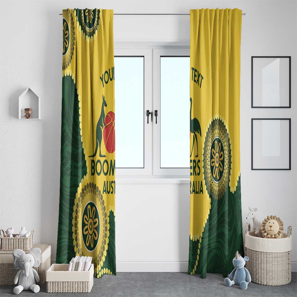 Custom Australia Boomers Window Curtain Aboriginal With Marble Pattern - Yellow