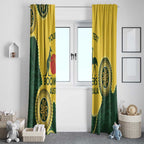 Custom Australia Boomers Window Curtain Aboriginal With Marble Pattern - Yellow
