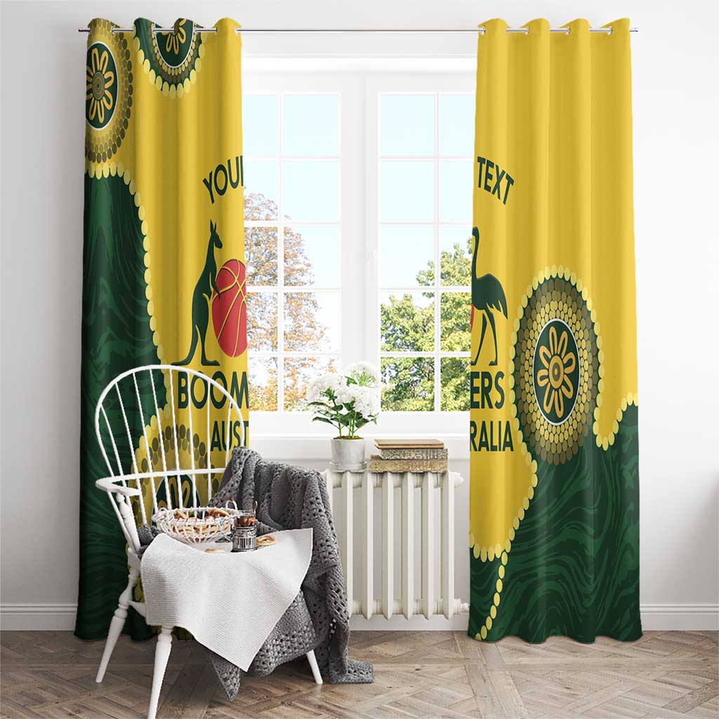 Custom Australia Boomers Window Curtain Aboriginal With Marble Pattern - Yellow