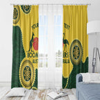 Custom Australia Boomers Window Curtain Aboriginal With Marble Pattern - Yellow