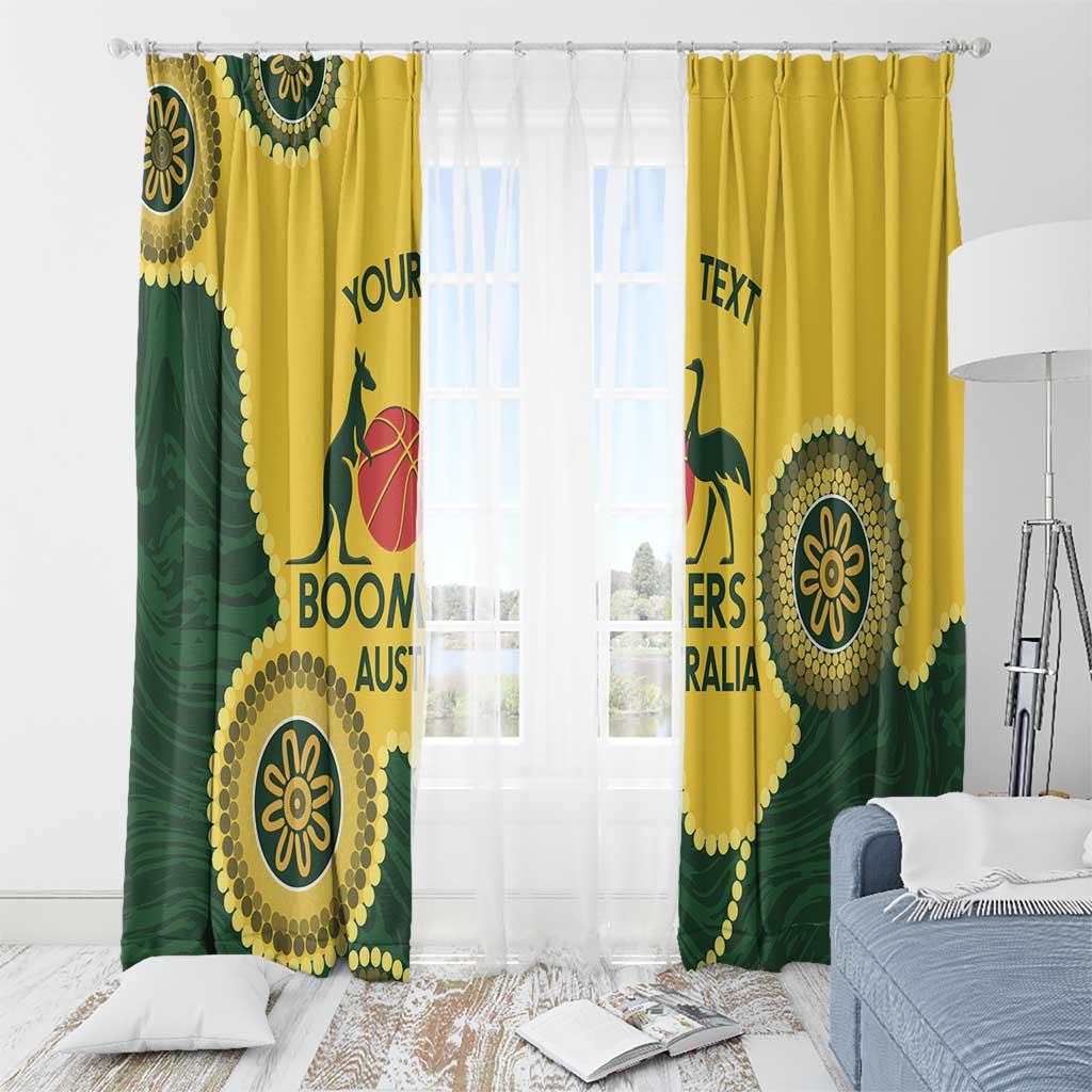 Custom Australia Boomers Window Curtain Aboriginal With Marble Pattern - Yellow