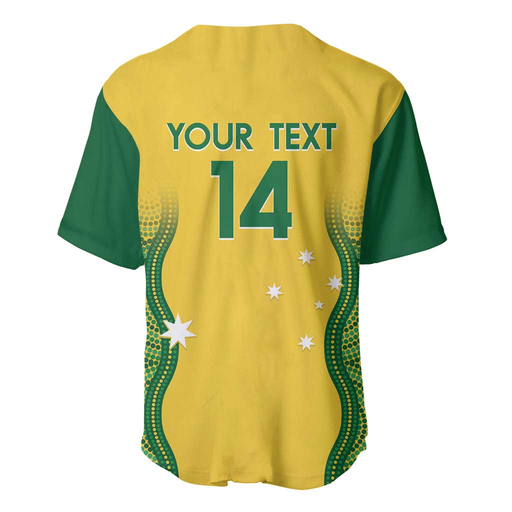 Custom Australia Opals Baseball Jersey Indigenous Art