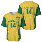 Custom Australia Opals Baseball Jersey Indigenous Art