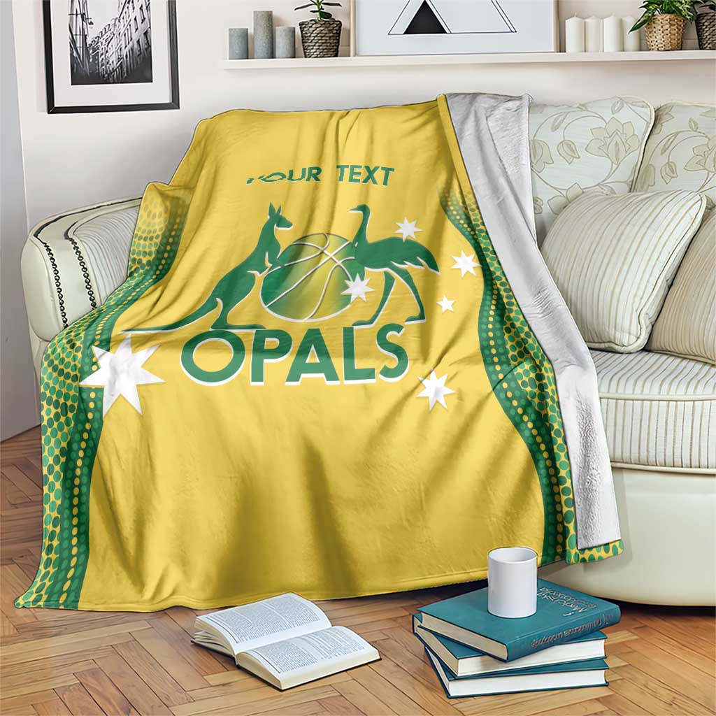 Custom Australia Opals Blanket Indigenous Art