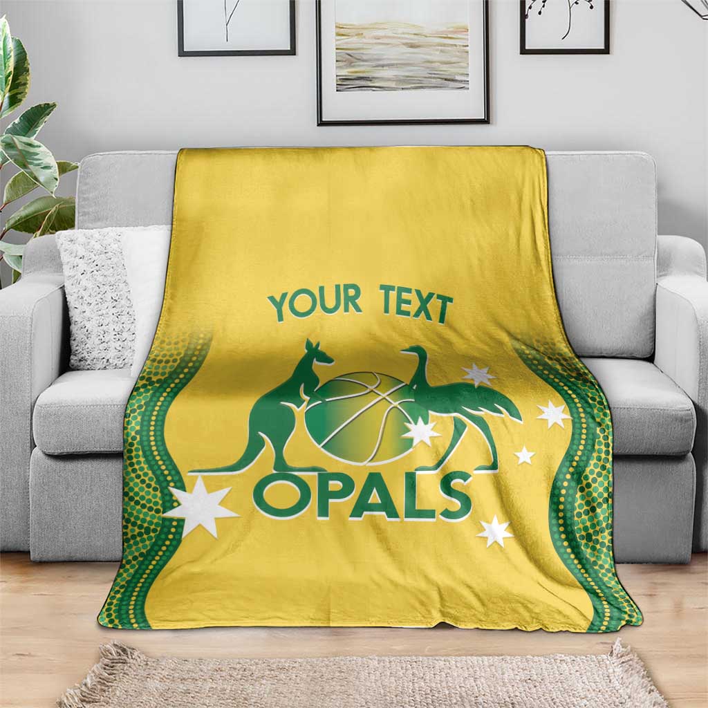 Custom Australia Opals Blanket Indigenous Art
