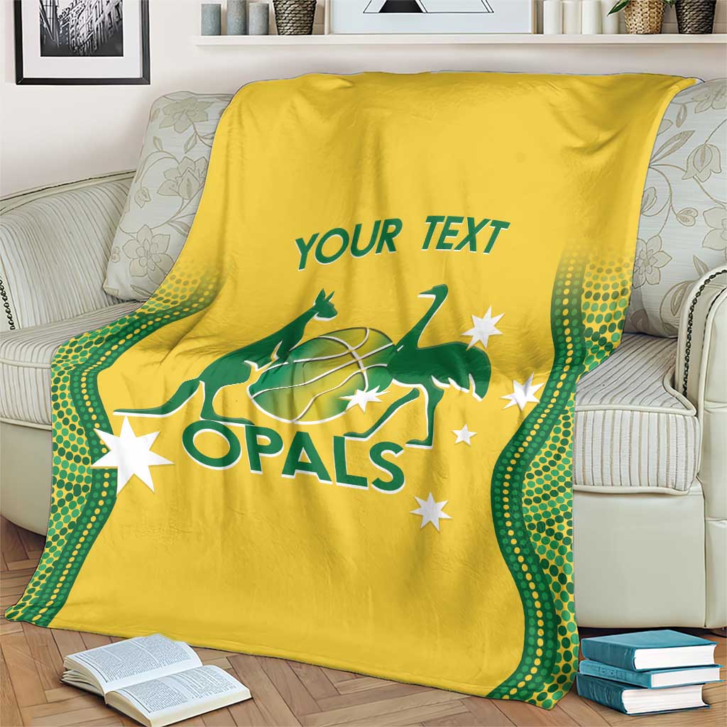Custom Australia Opals Blanket Indigenous Art