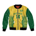 Custom Australia Opals Bomber Jacket Indigenous Art