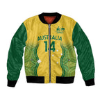 Custom Australia Opals Bomber Jacket Indigenous Art
