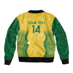 Custom Australia Opals Bomber Jacket Indigenous Art