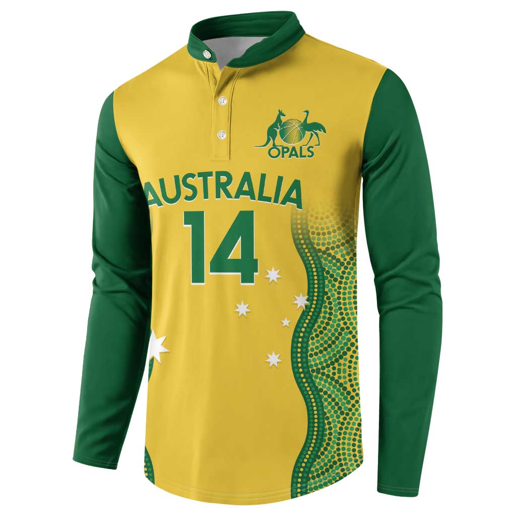 Custom Australia Opals Button Sweatshirt Indigenous Art