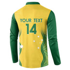 Custom Australia Opals Button Sweatshirt Indigenous Art